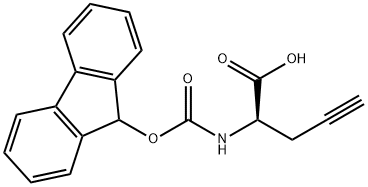 (R)-2-((((9H-Fluoren-9-yl)oxy)carbonyl)aMino)pent-4-ynoic acid 结构式