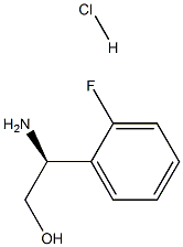 (S)-2-AMINO-2-(2-FLUOROPHENYL)ETHANOL HYDROCHLORIDE 结构式