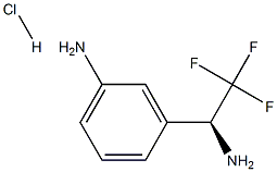 (S)-3-(1-AMINO-2,2,2-TRIFLUOROETHYL)ANILINE HYDROCHLORIDE 结构式