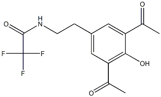N-(3,5-二乙酰基-4-羟基苯乙基)-2,2,2-三氟乙酰胺 结构式