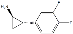 (反)-2-(3,4-二氟苯基) 环丙胺 结构式