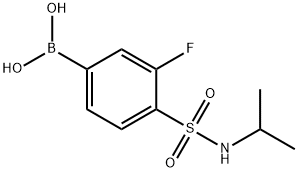 (3-氟-4-(N-异丙基氨磺酰)苯基)硼酸 结构式