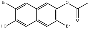 3,7-二溴-6-羟基-2-萘基乙酸酯 结构式