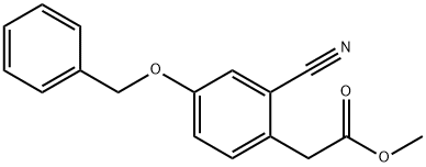 2-[2-氰基-4-(苄氧基)苯基]乙酸甲酯 结构式