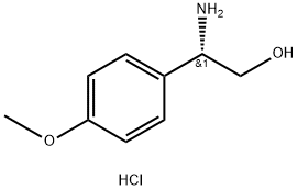 (S)-2-氨基-2-(4-甲氧基苯基)乙醇盐酸盐 结构式
