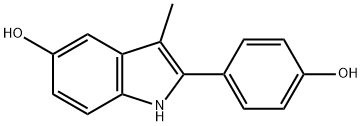 3-甲基-5-羟基-2-(4-羟基苯基)-1H-吲哚 结构式