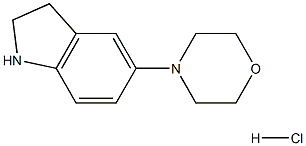 4-(吲哚-5-基)吗啉盐酸盐 结构式