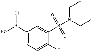 (3-(N,N-二乙基氨磺酰)-4-氟苯基)硼酸 结构式