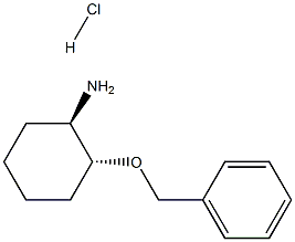 (1R,2R)-(-)-2-苯甲氧基环己胺盐酸盐 结构式