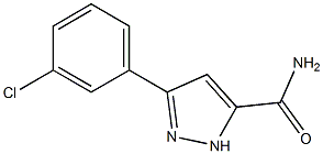 3-(3-氯苯基)-1H-吡唑-5-甲酰胺 结构式