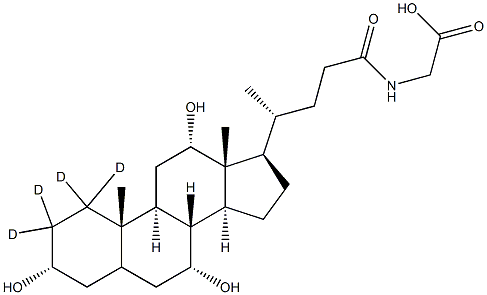 甘氨胆酸-D4 结构式