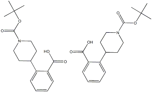 N-BOC-4-(2-甲酸苯)哌啶 结构式