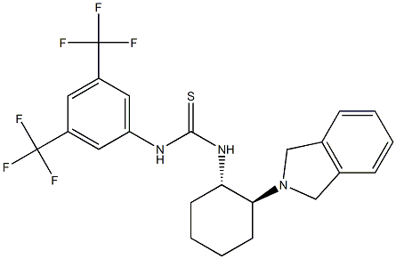 N-[3,5-双(三氟甲基)苯基]-N'-[(1S,2S)-2-(1,3-二氢-2H-异吲哚-2-基)环己基]硫脲 结构式