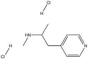 N-甲基-1-(4-吡啶基)丙-2-胺二盐酸盐 结构式