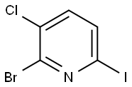 2-溴-3-氯-6-碘吡啶 结构式