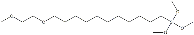 11 - (2 - 甲氧基乙氧基)十一烷基三甲氧基硅烷 结构式