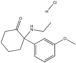 2-(3-Methoxyphenyl)-2-(N-ethylaMino)cyclohexanone HCL 结构式