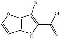 6-BROMO-4H-FURO[3,2-B]PYRROLE-5-CARBOXYLIC ACID 结构式