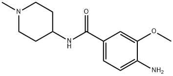 4-AMINO-3-METHOXY-N-(1-METHYLPIPERIDIN-4-YL)BENZAMIDE 结构式