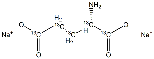 谷氨酸-13C5酸钠盐 结构式