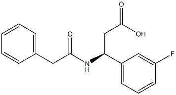 (S)-3-(3-氟苯基)-3-苯乙酰氨基丙酸 结构式