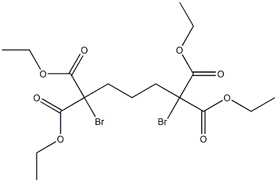 1,5-二溴戊烷-1,1,5,5-四甲酸四乙酯 结构式