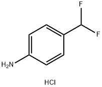 4-(二氟甲基)苯胺盐酸盐 结构式