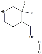 (3,3-二氟哌啶-4-基)甲醇盐酸盐 结构式