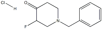 1-Benzyl-3-Fluoropiperidin-4-One Hydrochloride 结构式