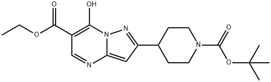 ethyl 2-(1-(tert-butoxycarbonyl)piperidin-4-yl)-7-hydroxypyrazolo[1,5-a]pyriMidine-6-carboxylate 结构式