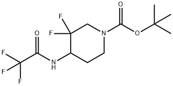 tert-butyl 3,3-difluoro-4-(2,2,2-trifluoroacetaMido)piperidine-1-carboxylate 结构式