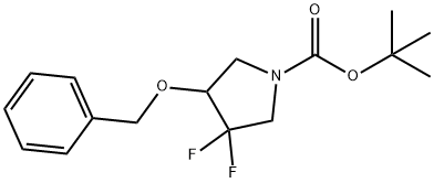 tert-butyl 4-(benzyloxy)-3,3-difluoropyrrolidine-1-carboxylate 结构式