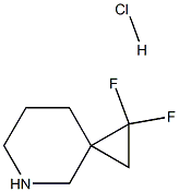 1,1-DIFLUORO-5-AZASPIRO[2.5]OCTANE HYDROCHLORIDE 结构式