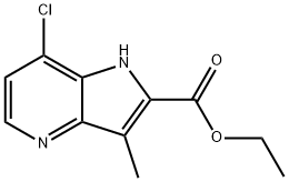 1H-Pyrrolo[3,2-b]pyridine-2-carboxylic acid, 7-chloro-3-Methyl-, ethyl ester 结构式