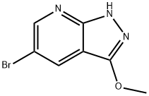 5-BROMO-3-METHOXY-1H-PYRAZOLO[3,4-B]PYRIDINE 结构式