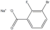 3-溴-2-氟苯甲酸钠 结构式