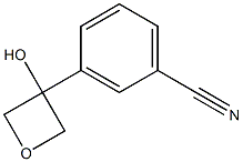 3-(3-羟基氧杂环丁烷-3-基)苯甲腈 结构式