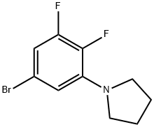 1-(5-溴-2,3-二氟苯基)吡咯烷 结构式