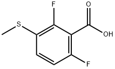 2,6-二氟-3-(甲硫基)苯甲酸 结构式