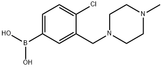 (4-氯-3-((4-甲基哌嗪-1-基)甲基)苯基)硼酸 结构式