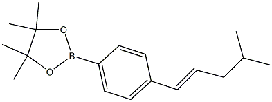 4,4,5,5-tetraMethyl-2-(4-(4-Methylpent-1-en-1-yl)phenyl)-1,3,2-dioxaborolane 结构式