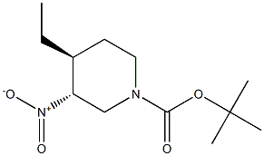 Trans-tert-butyl 4-ethyl-3-nitropiperidine-1-carboxylate 结构式