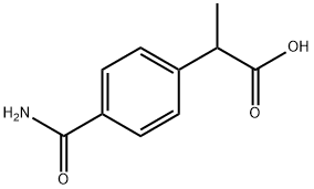 2-(4-氨基甲酰基苯基)丙酸 结构式