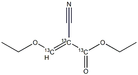 Ethyl Cyano(ethoxyMethylene)acetate-13C3 结构式