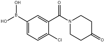 (4-氯-3-(4-羰基哌啶-1-羰基)苯基)硼酸 结构式