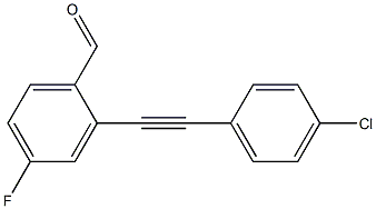 (2 -(4 -氯苯基)乙炔基)-4-氟苯甲醛 结构式