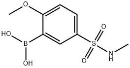 (2-甲氧基-5-(N-甲基氨磺酰)苯基)硼酸 结构式