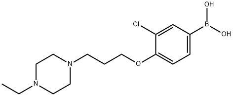 (3-氯-4-(3-(4-乙基哌嗪-1-基)丙氧基)苯基)硼酸 结构式