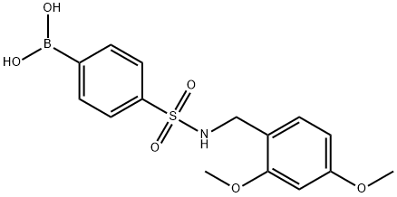 (4-(N-(2,4-二甲氧苄基)氨磺酰)苯基)硼酸 结构式