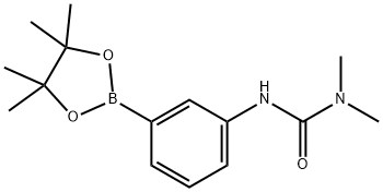 1,1-二甲基-3-(3-(4,4,5,5-四甲基-1,3,2-二硼戊环-2-基)苯基)脲 结构式